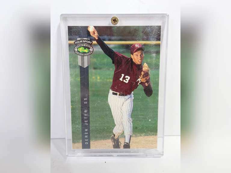 1992 Classic Derek Jeter Four Sport Draft Picks Baseball Card image