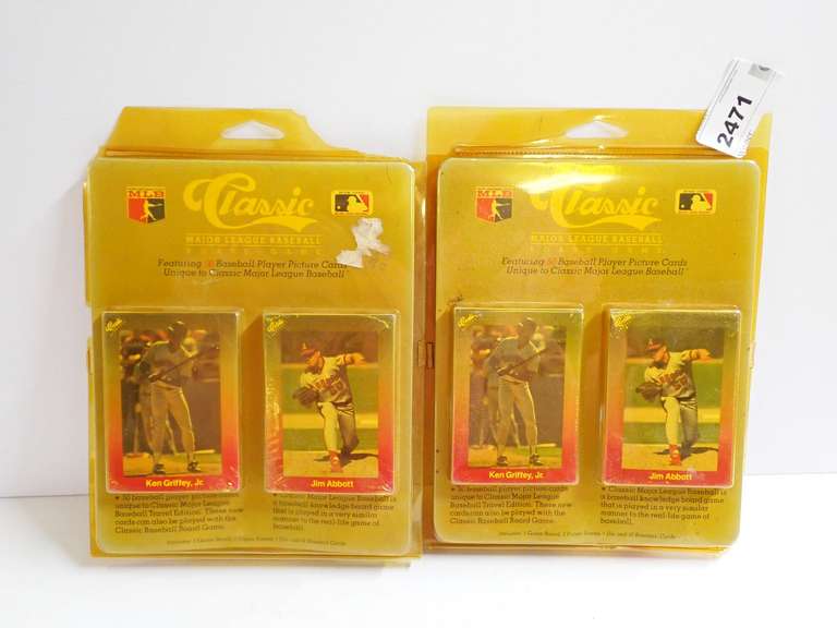 Two Major League Baseball Board Games with Baseball Player Picture Cards image