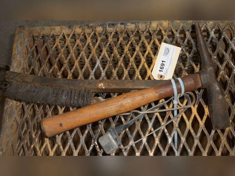 (2) FLINT TORCH STRIKERS, (1) CHIPPING HAMMER & (1) WIRE BRUSH image