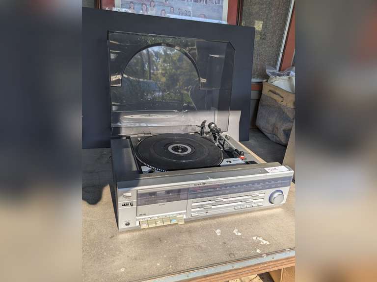 SHARP STEREO MUSIC CENTER SG-3 WITH TURNTABLE, STEREO RECEIVER, AND CASSETTE DECK image