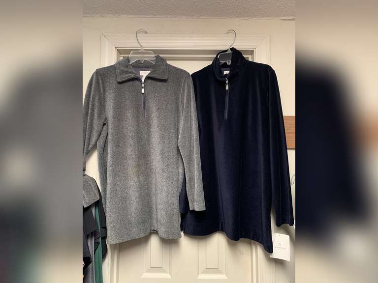 2 NEW LIZ CLAIBORNE ZIP FRONT PULLOVERS - SIZE SMALL - UP MASTER CLOSET 2 image