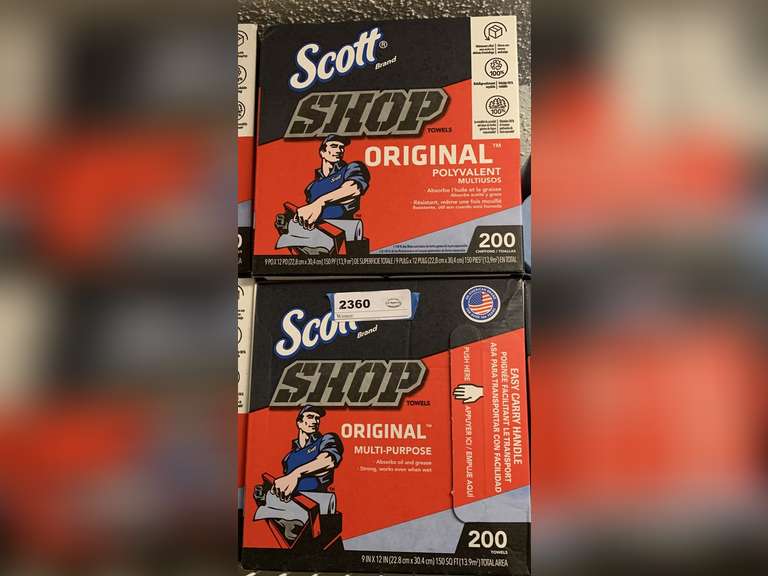 2 BOXES SCOTT SHOP BLUE PAPER TOWELS (12 ROLLS) - UP MASTER CLOSET 2 image
