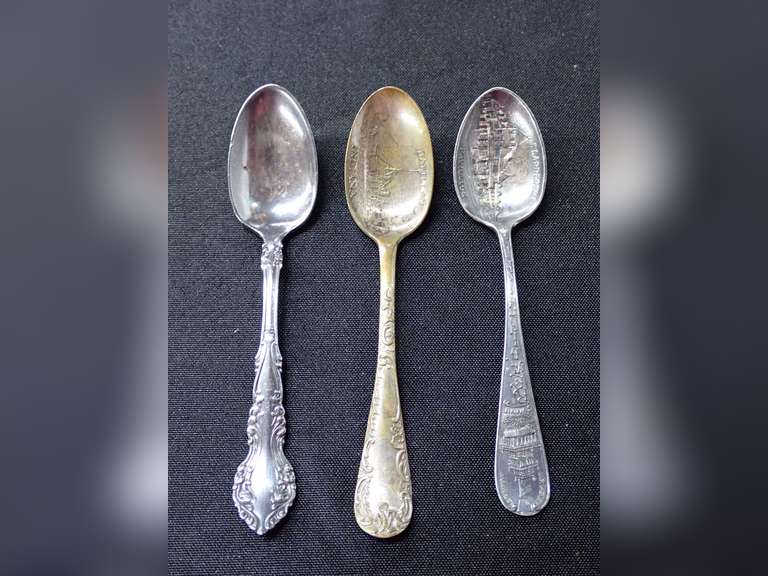 Vintage Sterling Silver & Silver Plated Flatware- See all photos. image