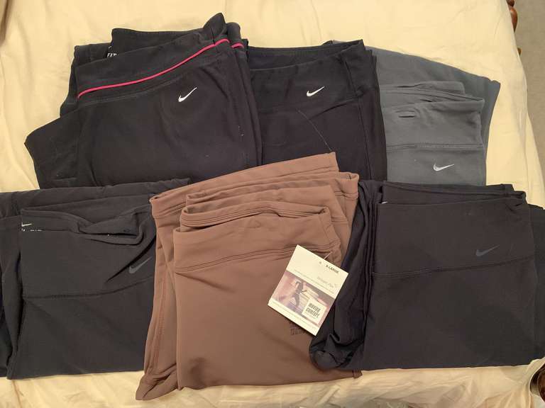 6 PAIR XL ATHLETIC PANTS (5 NIKE, 1 NEW W/ TAG)- UP BED 2 image