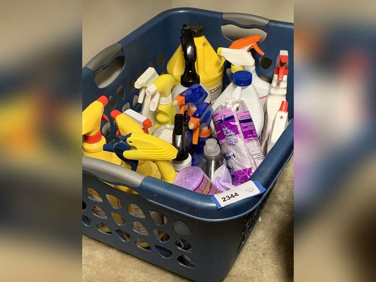 LAUNDRY BASKET FULL OF CLEANING SUPPLIES (BASKET INCLUDED) - UP MASTER CLOSET 2 image