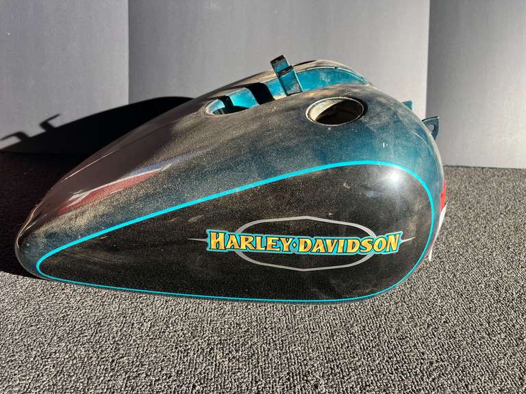 Older model Harley Davidson gas tank, see pictures for details. image