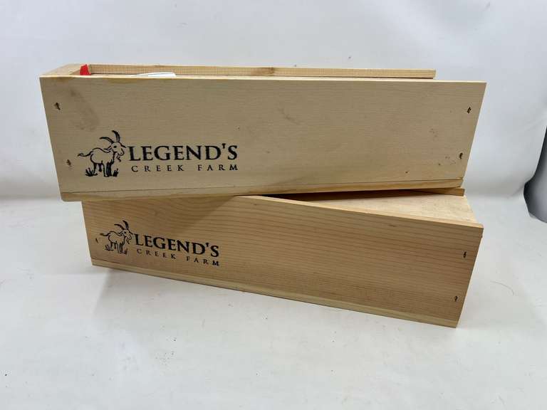 DEN… Legend’s Creek Farm storage boxes, two pieces, see pictures for details. image