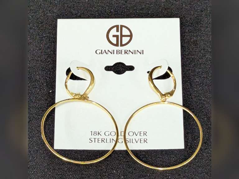 Giani Bernini 18kt Gold Over Sterling Silver Circle Drop Earrings image