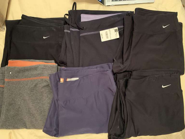 6 PAIR LARGE ATHLETIC PANTS (1 NEW W/ TAG) - UP BED 2 image