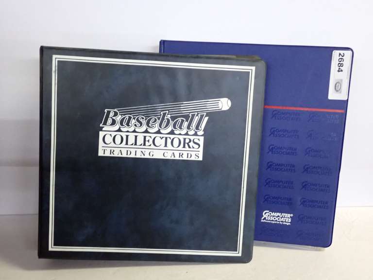 Large Baseball Card Collector's Binders with Trading Cards image