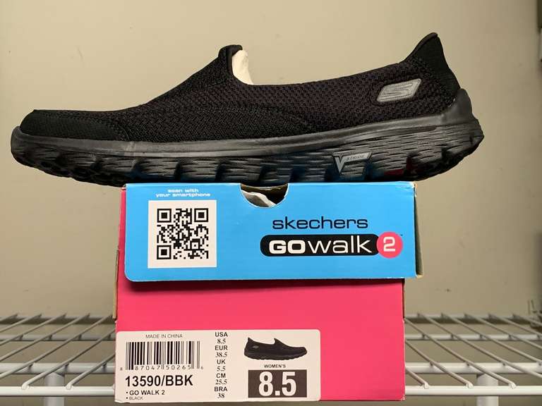 NEW SKECHERS GO WALK BLACK SLIP ONS SIZE 8 1/2M - UP MASTER CLOSET 2 image