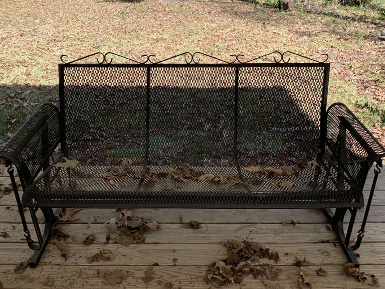 VINTAGE METAL GLIDER 62" LONG - SIDE PORCH image
