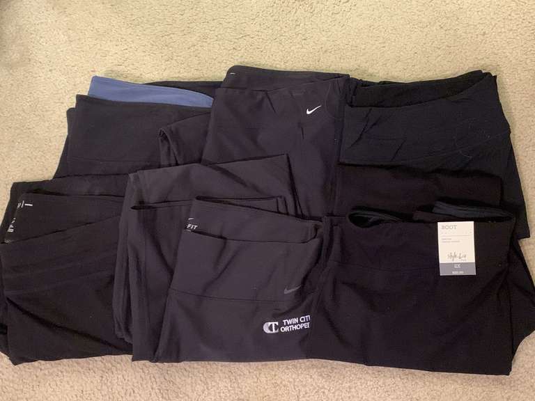 6 PAIR 2XL ATHLETIC PANTS (1 NEW W/ TAG) - UP BED 1 image
