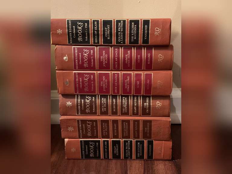 6 FIRST EDITION 1968 READER'S DIGEST HARDBACK BOOKS - LIVING ROOM image