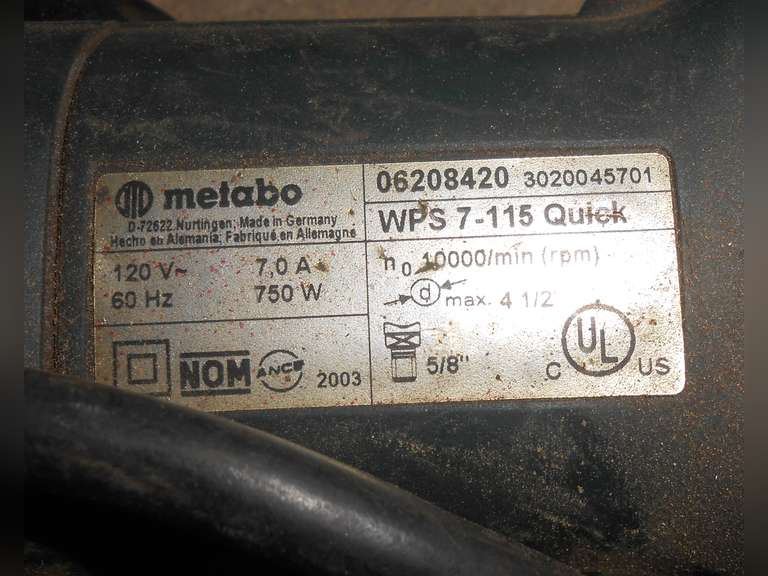 METABO WPS 7-115 ANGLE GRINDER image