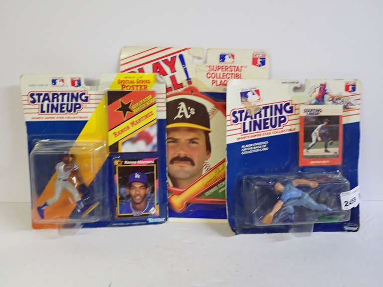 Starting Lineup Baseball Figures & Play Ball Plaque image