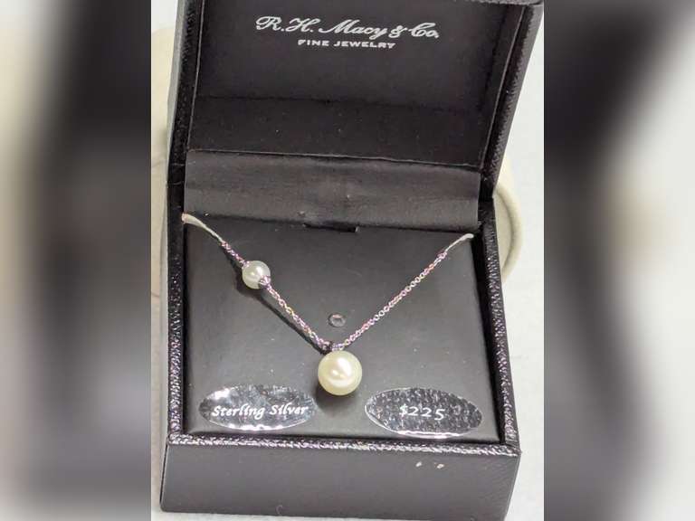 Sterling Silver Pearl Necklace image