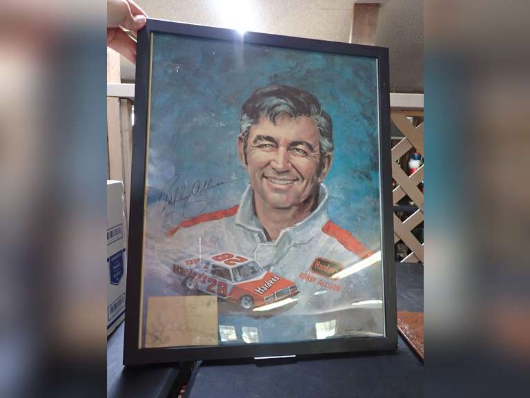 Bobby Allison Hardee's Racing Portrait - Appears to be handsigned. Come to inspection to verify for yourself. image
