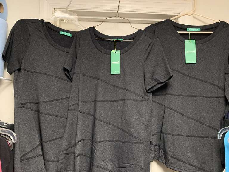 LADIES ATHLETIC WEAR - 10 TOPS (SIZE MEDIUM- 7 NEW W/ TAG) - UP MASTER CLOSET 2 image