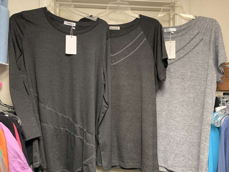 LADIES ATHLETIC WEAR - 10 TOPS (SIZE 2XL- 4 NEW W/ TAG) - UP MASTER CLOSET 2 image