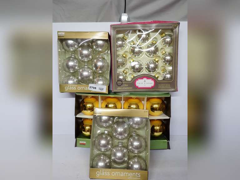 Martha Stewart & Trim A Home Glass Christmas Ornaments image