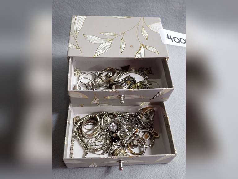 Estate Jewelry Assortment in Decorative Storage Box image