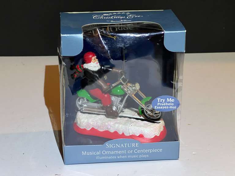 BR3… Santa‘s Best musical ornament, comes in original box, see pictures for details. image