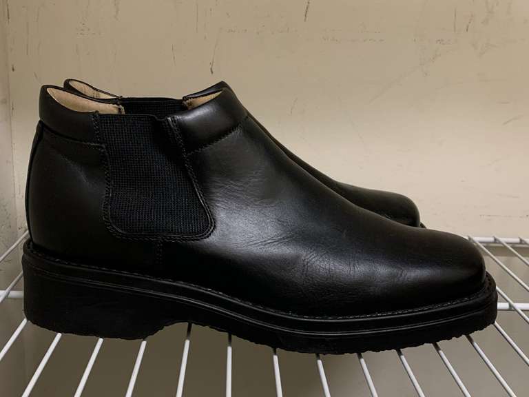 NEW MEN'S GIORGIO BRUTINI BLACK LEATHER SHORT BOOTS SIZE 10 1/2M - UP MASTER CLOSET 1 image