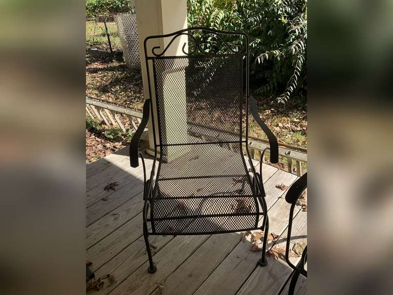 WROUGHT IRON SPRING BACK CHAIR - SIDE PORCH image
