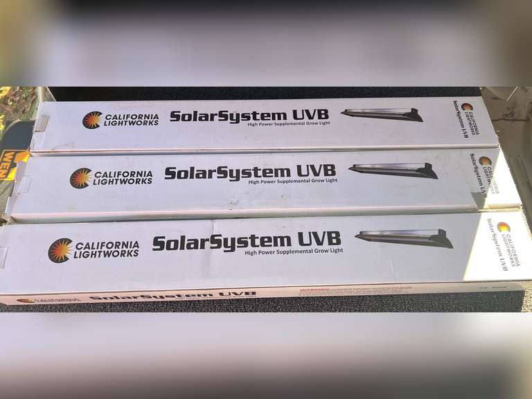 California Lightworks, Solar System UVB high power supplemental grow light, set of three, see pictures for details. image