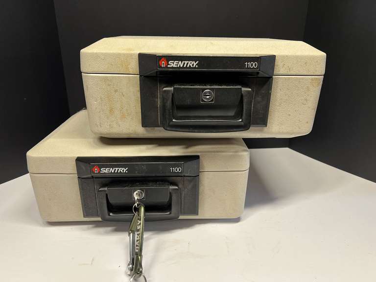 Sentry Safe 1100, set of two, with key, see pictures for details. image