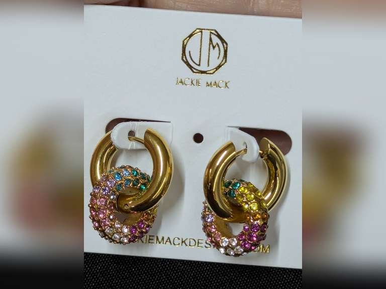 Jackie Mack Rainbow Small Hoop Earrings image