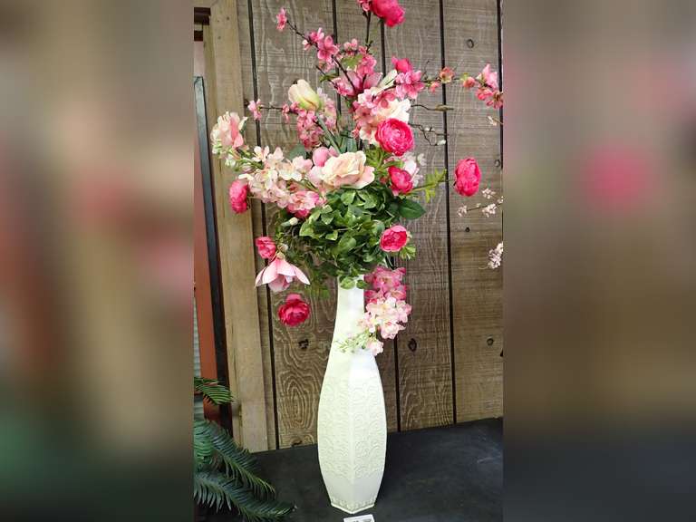 Large Floral Arrangement in Decorative Vase image