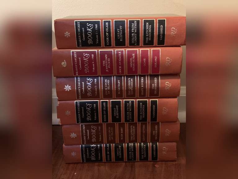 6 FIRST EDITION 1968 READER'S DIGEST HARDBACK BOOKS - LIVING ROOM image