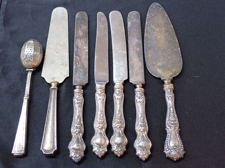 Vintage Sterling Handled Flatware - See all photos. image