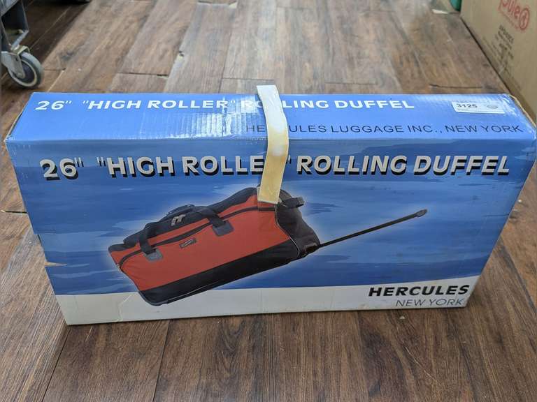 HERCULES NEW YORK 26" HIGH ROLLER DUFFEL IN ORIGINAL BOX image