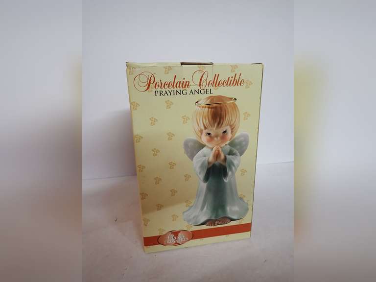 Porcelain Collectible Praying Angel in Box image