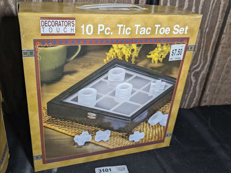 DECORATORS TOUCH 10-PIECE TIC-TAC-TOE SET IN ORIGINAL BOX image