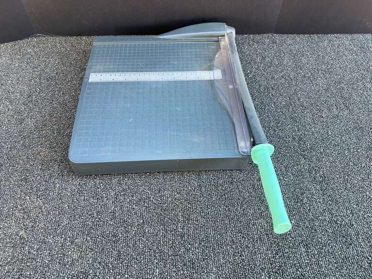 Plastic paper cutter, see pictures for details. image
