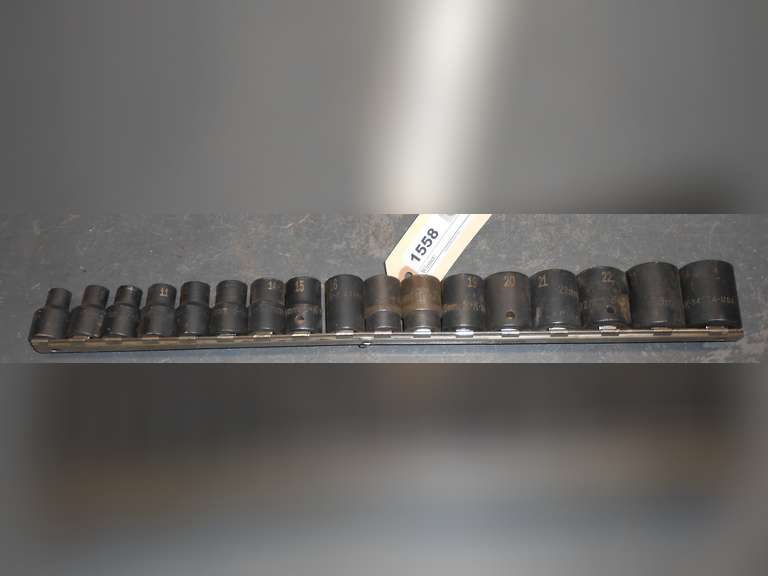 MISC 1/2" DRIVE IMPACT SOCKETS (17) PCS image