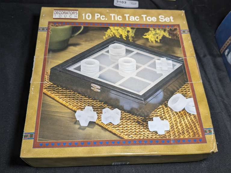 DECORATORS TOUCH 10-PIECE TIC-TAC-TOE SET IN ORIGINAL BOX image