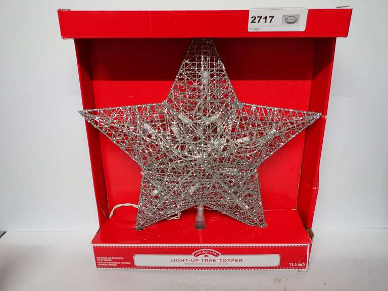 Holiday Time Light-Up Christmas Tree Topper - 13.5 Inch Star image