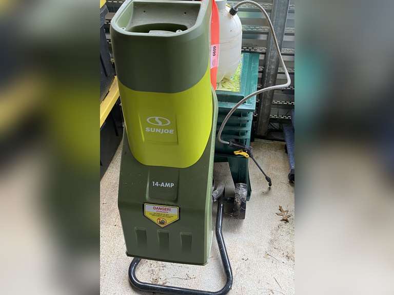Sun-Joe 14 amp light duty chipper, also includes a sprayer, and Worm Factory, composting worm bin system, see pictures for details. image