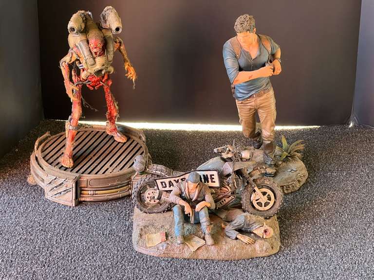 Gaming characters action figurines, set of three, see pictures for details. image