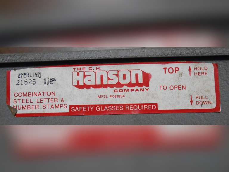 HANSON 1/8" NUMBERS & LETTER STAMPS image