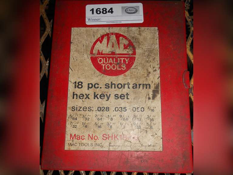 MAC TOOLS (18) PC ALLEN WRENCH SET image