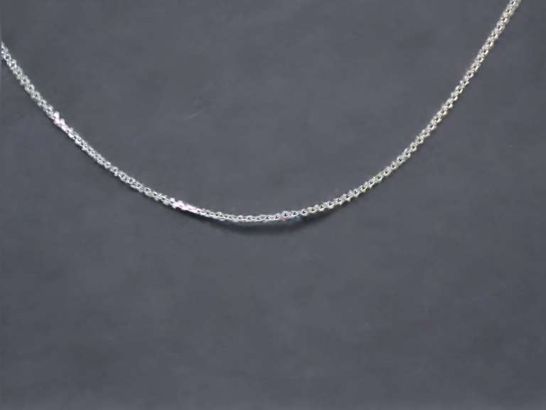 14K White Gold Rope Chain Necklace, 20",  2.24g image