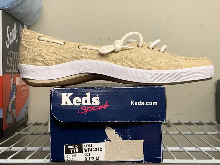 NEW KEDS GOLD MESH TENNIS SHOES SIZE 9 1/2M - UP MASTER CLOSET 2 image