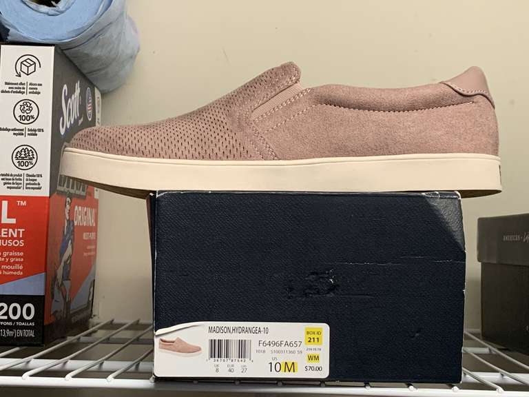 NEW DR SCHOLL'S "MADISON" TAN SUEDE SLIP ONS SIZE 10M - UP MASTER CLOSET 2 image