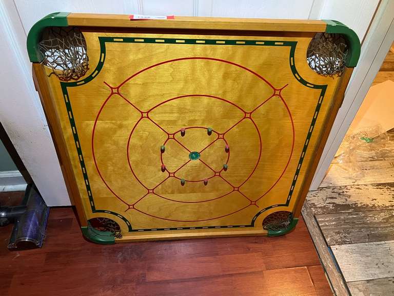 BR2…Double sided game board, believe to be a vintage Carom board, see pictures or details. image